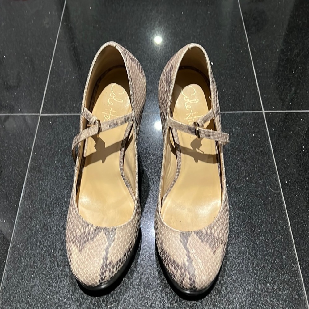 Two-tone snakeskin platform Mary jane heels infused with Nike Air technology!